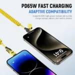 Coolio: 4-in-1 Coiled 65W Fast Charging Cable - view