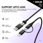 Cordix: 4-in-1 USB-C to Lightning 60W PD Cable - view