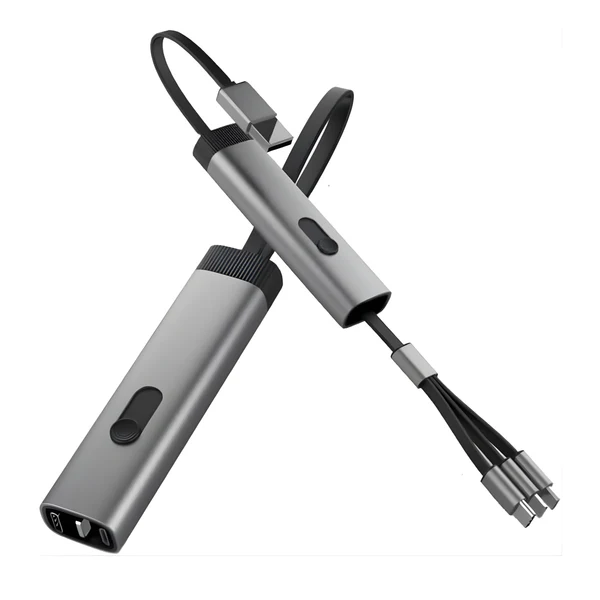 SnapTrio: Retractable 3-in-1 Charging Cable